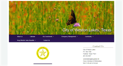 Desktop Screenshot of cityofwestonlakes-tx.gov